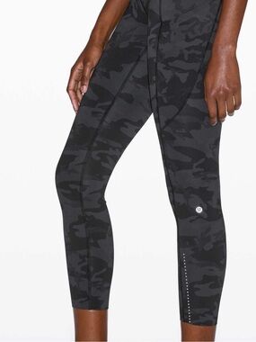 Lululemon Invigorate High-Rise Crop 23" in Formation Camo Deep Coal Multi